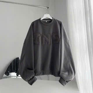 [MẪU MỚI 2026] áo sweater cổ tròn thêu chữ nổi INS 5 màu nam nữ unisex fom rộng mặc cặp nhóm SSL