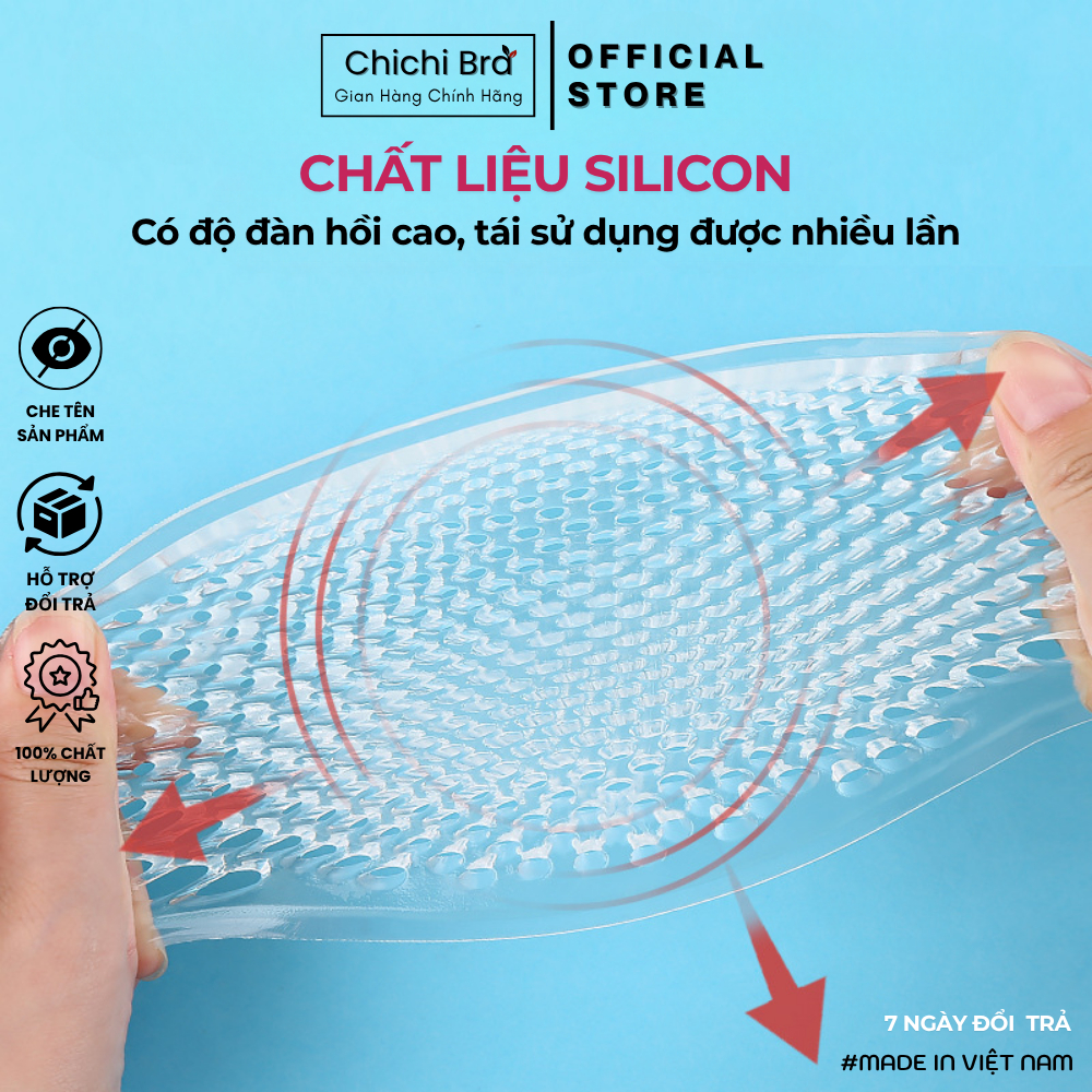 Mút Đệm Áo Lót Chất Liệu Silicon Thông Hơi Độ Dày 3cm Đệm Áo Ngực, Áo Bra, Bikibi Chichi Houses 6675