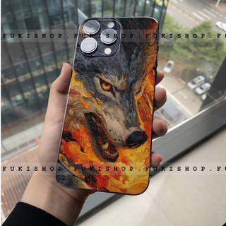 Miếng dán Skin Mặt lưng Sau full viền Sói MS02 Dành Cho 16 pro max 15 pro max 14 pro max 13 pro max 12 pro max