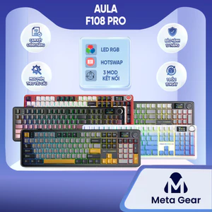 Bàn phím cơ Aula F108 Pro & Xinmeng S98 Pro & Xinmeng- Bàn phím Bluetooth, 3 mode kết nối, Hotswap, Led RGB, Keycap PBT