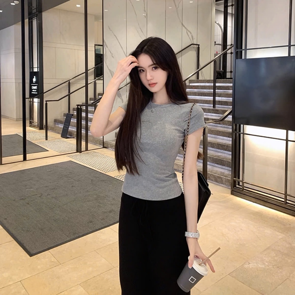 [ Video sp thực tế ] Áo thun babytee nữ From ôm MCA kiểu siêu tôn dáng A51336