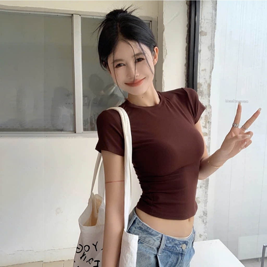 [ Video sp thực tế ] Áo thun babytee nữ From ôm MCA kiểu siêu tôn dáng A51336