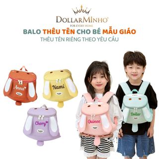 (Thêu Tên) Balo Thỏ Cho Bé MẫuĐựng Quần Áo Giáo, Thiết Kế Dễ Thương, Bé Đi Học, Đi Chơi