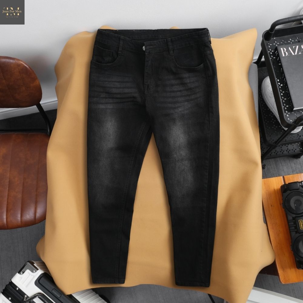 Quần Jean Nam Đen Skinny Co Giãn Form Ôm Tôn Dáng Basic Dễ Phối Đồ - TM STORE FOR MEN
