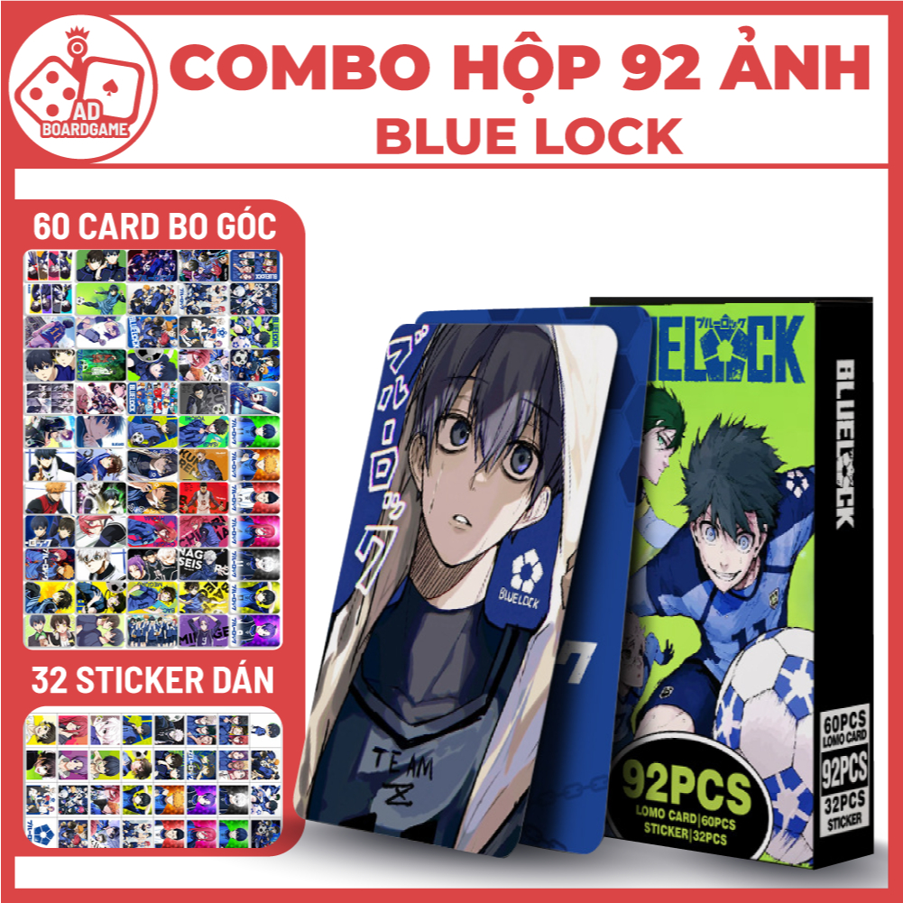 [MỚI] Hộp 92 Card Bo Góc Blue Lock Có Sticker Cán 7 Màu, Decor Sưu Tầm ...