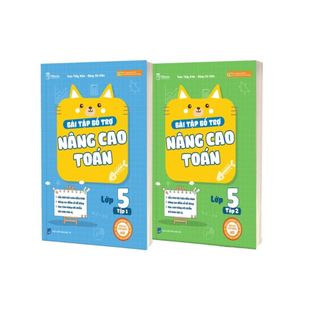Sách - Tham khảo lớp 5 - Combo Bài Tập Bổ Trợ Nâng Cao Toán và Tiếng Việt Lớp 5 (Tập 1 + tập 2) - TKBooks