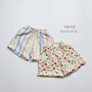 Bộ đồ mùa hè cho bé BATALA KIDS, SET QUẦN ÁO CỘC TAY XÔ MUSLIN hoạ tiết dễ thương cho bé trai bé gái từ 1-6t 