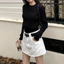 Chân Váy Jean Nữ Trắng Trơn Dáng Chữ A Form Ngắn Trên Gối Chân Váy Trắng Lưng Cao Ôm Eo Tôn Dáng CV08