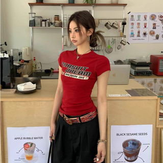 áo thun nữ ôm body  Đỏ mận fashion áo style âu mỹ  baby tee  mùa hè  áo phông Eleclassm