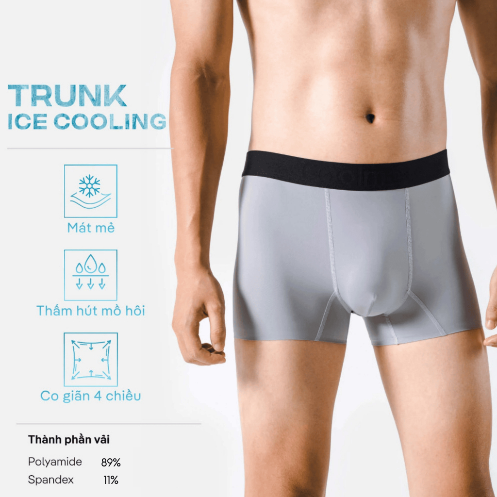 [MUA 2 GIẢM 5%][Outlet - không đổi trả]Quần lót nam dáng Trunk Ice Cooling thun lạnh Coolmate