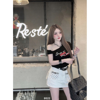 QCL1 9522 Chân váy jeans 2 túi trước kèm belt dáng A ngắn siêu hot siêu chảnh xịn sò