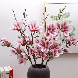 Cành hoa mộc lan cao su 5 bông - Hoa giả cao cấp