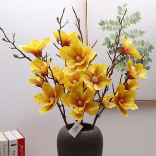 Cành hoa mộc lan cao su 5 bông - Hoa giả cao cấp