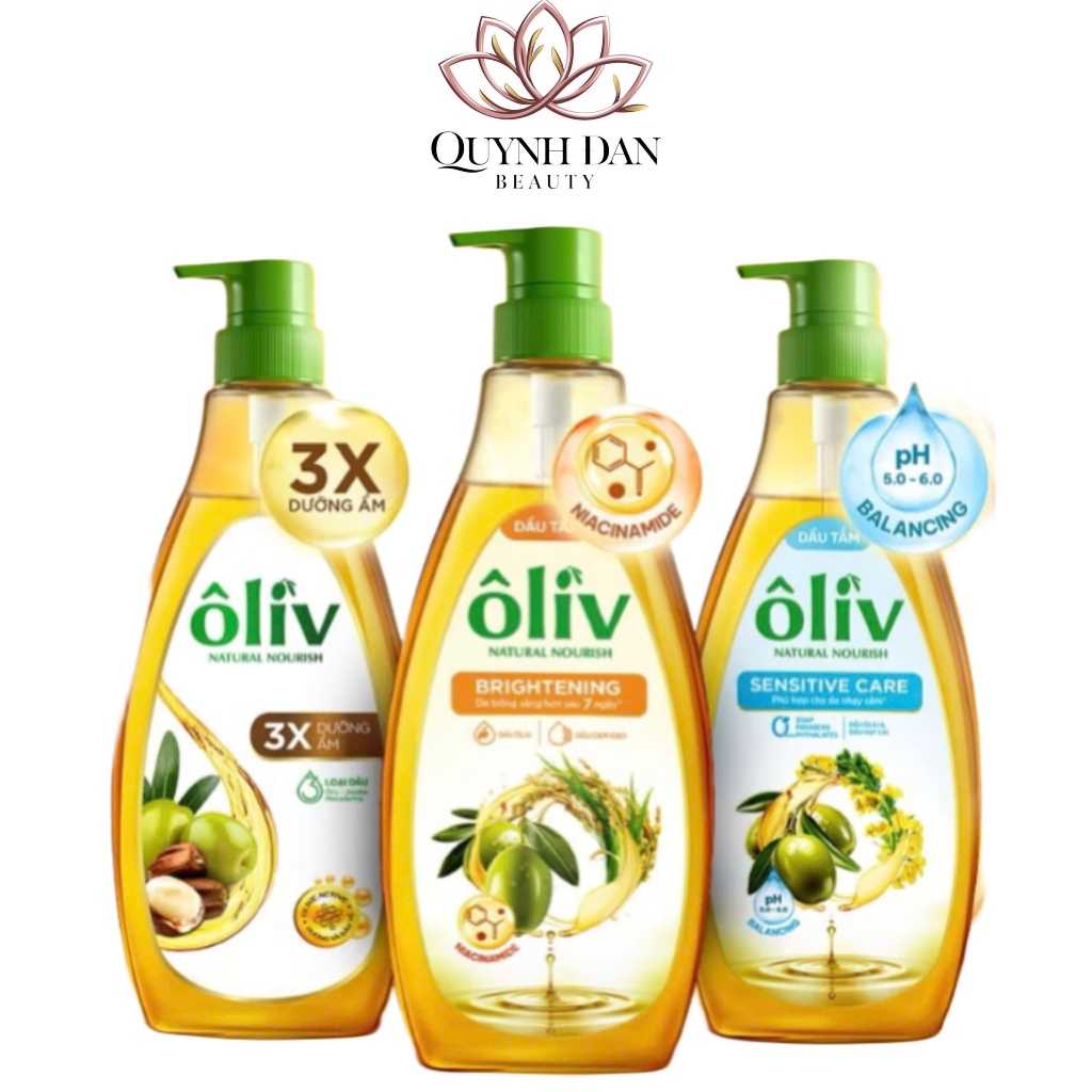 Dầu tắm Ôliv 3X Dưỡng Ẩm 650ml
