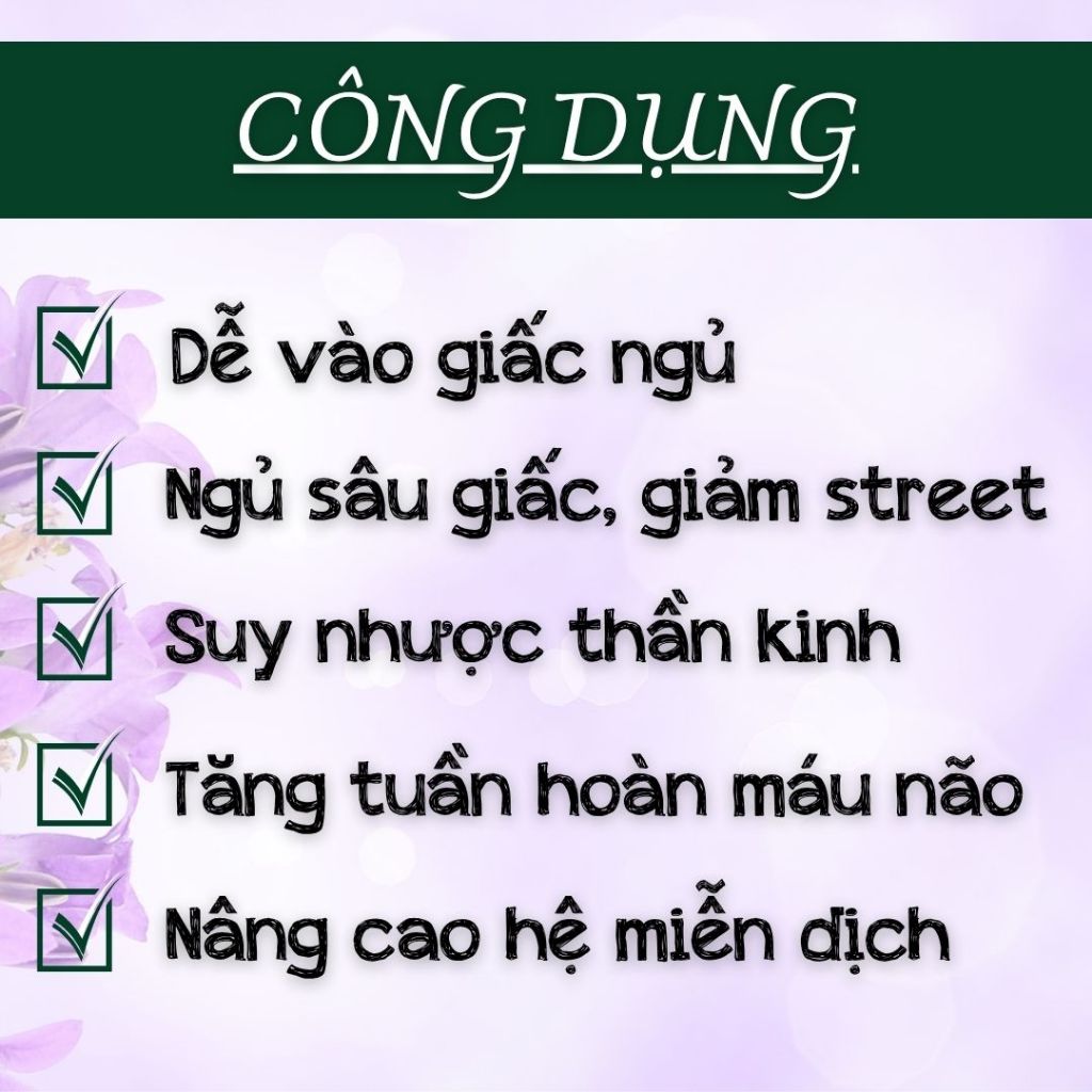 Trà An Thần Ngủ Ngon Cụ Lang Tị Mất Ngủ,Giúp Ngủ Ngon, Dễ Ngủ,Đẹp Da, Tp Tâm Sen Bịch 50 Lọc