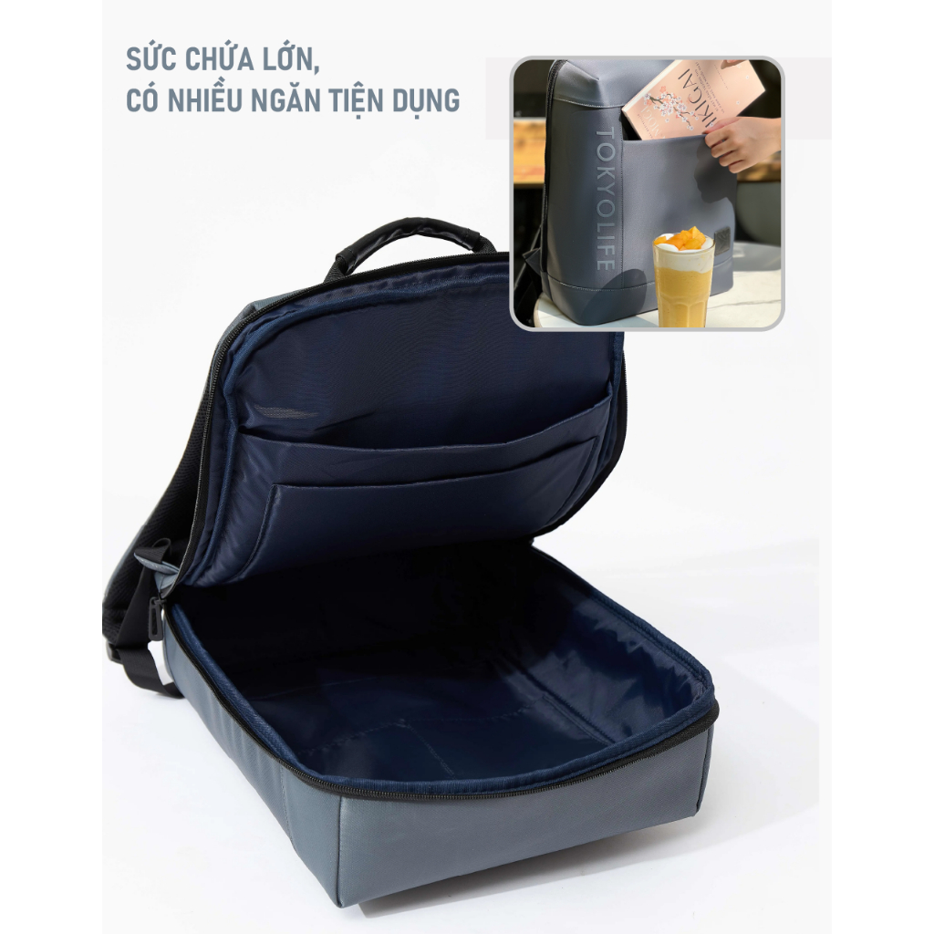 Ba Lô Chống Thấm Nước Êm Vai Chống Sốc 40001938 (29x13x41cm) 15.6 Inch- TOKYOLIFE