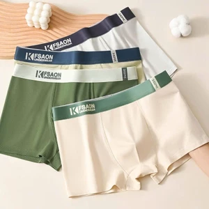 Hộp 4 Quần Sịp Boxer Nam Vải Cotton Cao Cấp KFASHION mềm mại thấm hút(Có che tên sản phẩm)