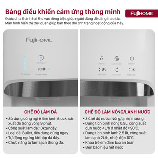 Cây Nước Nóng Lạnh Bình Âm Kèm Chức Năng Làm Đá Fujihome WD628C-IM - Đa Năng - BẢO HÀNH 24 THÁNG