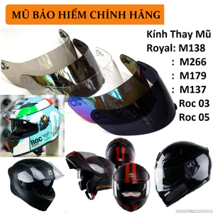 Kính Mũ ROYAL ,M266, M138, Roc05 ,Roc04, Roc03, Lật hàm M179, M168.( Chú ý giông mô tả hình ảnh )