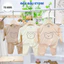 Set 3 Bộ Sơ Sinh Dài Tay Chui Đầu Hình Gấu Thun Lạnh Quần Vát mềm mịn cho bé size 3-13 kg TG-DL88 Đậu Đậu Store