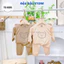 Set 3 Bộ Sơ Sinh Dài Tay Chui Đầu Hình Gấu Thun Lạnh Quần Vát mềm mịn cho bé size 3-13 kg TG-DL88 Đậu Đậu Store