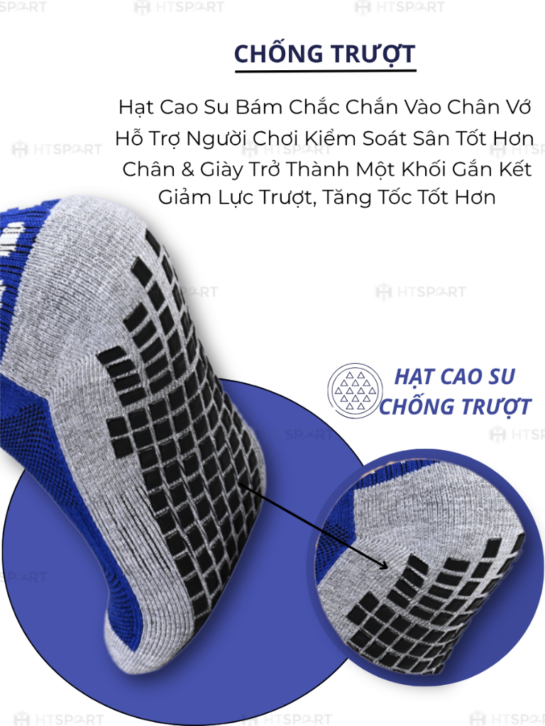Tất Đá Bóng Chống Trơn Thể Thao Vớ Chống Trượt Đá Banh Chạy Bộ Nam Nữ Lửng Cổ Cao Huti Wika