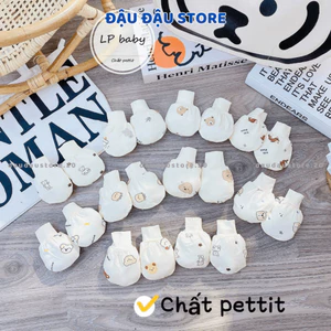 Bao Tay Thun Lạnh PETIT LP Cho Bé sơ sinh mềm mịn thoáng mát co giãn in họa tiết Đậu Đậu Store