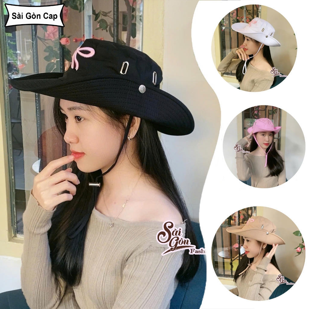 Mũ Bucket Cao Bồi Vành Rộng Chống Nắng Form Unisex Nam Nữ Hot Trend