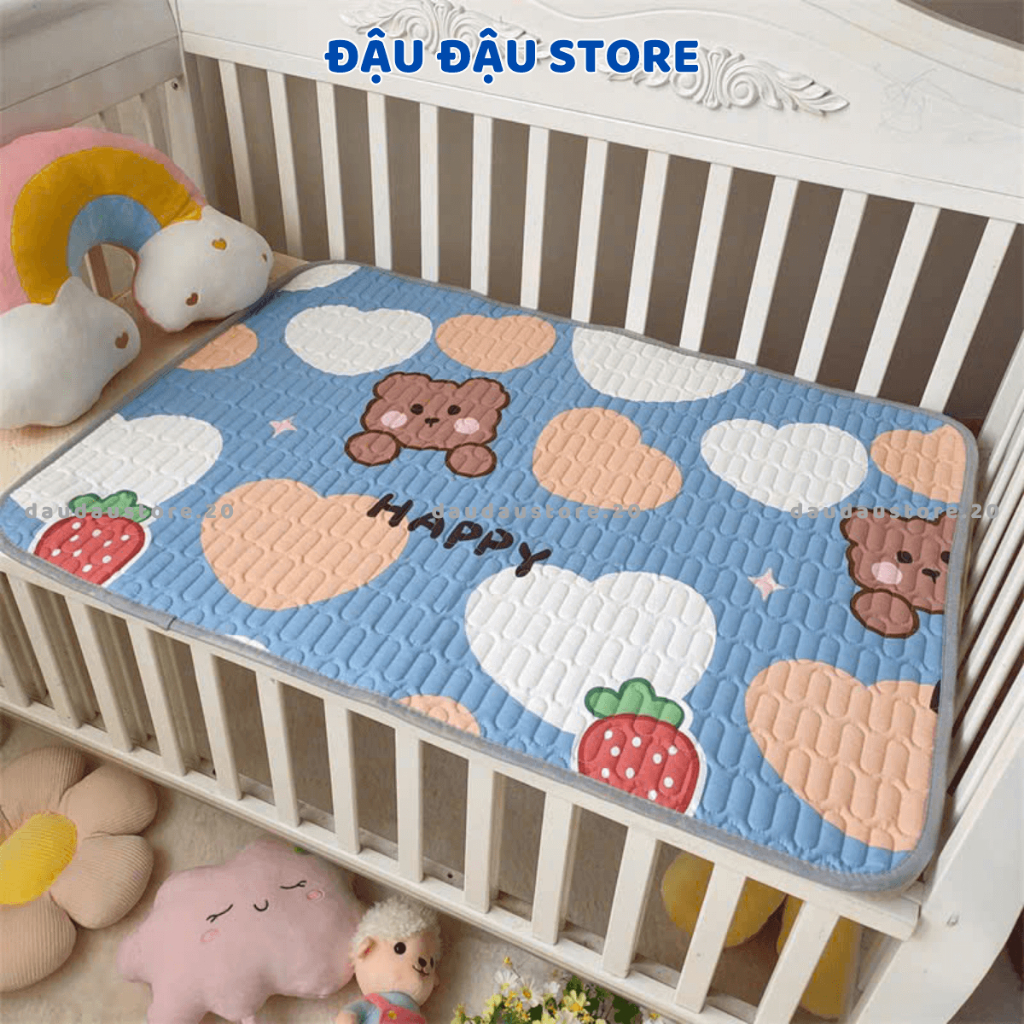 Miếng Lót Điều Hoà Chống Thấm IN 2 Kích thước 50x70cm Mặt Cho Bé Sơ Sinh thoáng khí êm ái Đậu Đậu Store