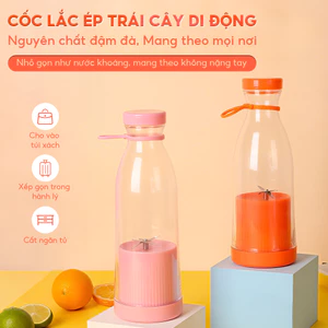 ‌Máy Ép Trái Cây Di Động 6 Lưỡi Dao USB: Thiết Kế Cầm Tay Nhỏ Gọn + Sạc Nhanh 2H - Xay Sinh Tố, Sữa Hạt Cho Gia Đình & H