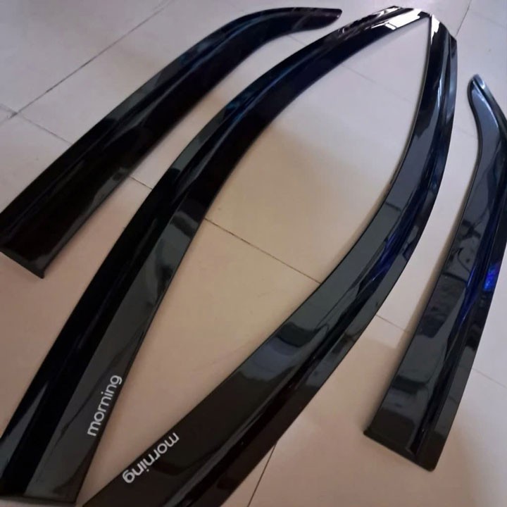 Vè che mưa xe Kia Morning 2005 - 2011, 2012-2020, 2021-HIỆN NAY - nhựa đen thái dày dặn, cao cấp