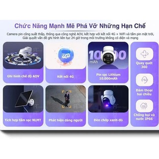 Ảnh 4 – Camera IMOU không dây AOV PT B7ED 5MP 3K pin năng lượng mặt trời kết nối wifi/ sim 4G ( không bao gồm sim)
