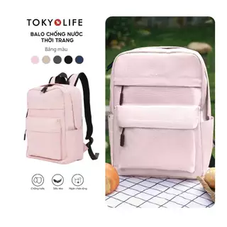 Balo chống nước thời trang TOKYOLIFE nam nữ thiết kế basic siêu nhẹ chất liệu cao cấp C8BPK001K/40001932