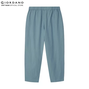 GIORDANO Quần Lửng Linen Nữ Linen Capri 5425228