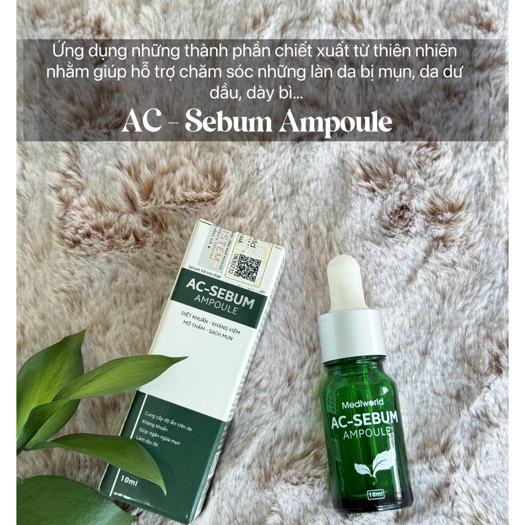 Serum hỗ trợ chăm sóc và ngăn ngừa mụn Mediworld AC - Sebum Ampoule