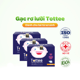 Gạc Rơ Lưỡi Tottee Làm Sạch Và Ngăn Ngừa Các Vấn Đề Răng Miệng Cho Bé Hộp 30 Gói
