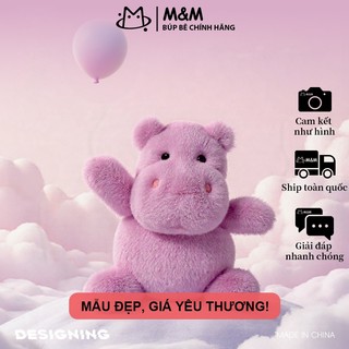 Thú nhồi bông hà mã dòng Đậu Đinh, búp bê dễ thương, gối ôm mềm mại giao từ kho Hà Nội
