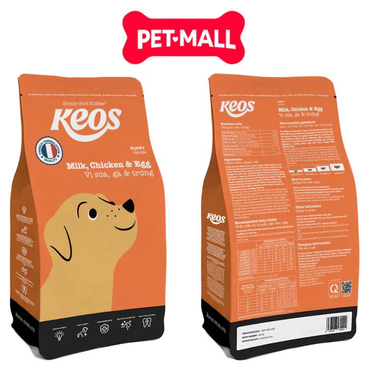 1.5KG - Thức ăn hạt cho chó KEOS công thức Pháp - Cho chó con và chó trưởng thành Petmall – 7