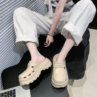 Dép sục nữ đế cao 5cm form trơn đế răng cưa SS năng động Mita CS-130