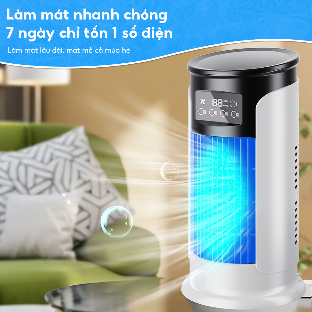 Điều Hòa Mini Hơi Nước Siêu Mát - Quạt Điều Hòa Mini Để Bàn Nhỏ Gọn