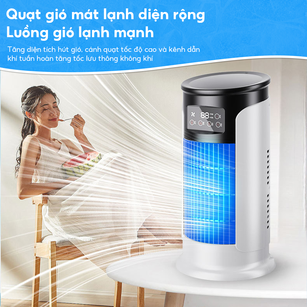 Điều Hòa Mini Hơi Nước Siêu Mát - Quạt Điều Hòa Mini Để Bàn Nhỏ Gọn