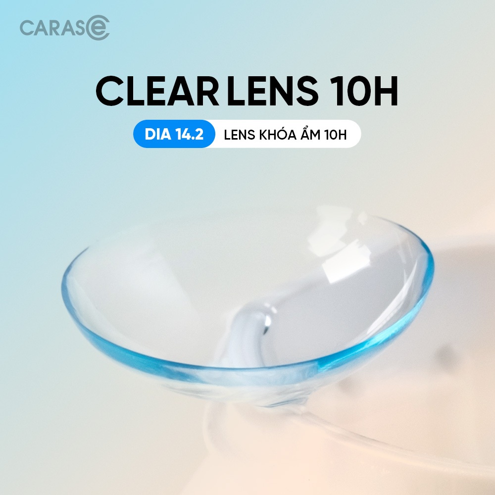[1 chiếc] Kính áp tròng khoá ẩm 10H 3 Tháng Cận Loạn Màu Trong Suốt CARASE, Clear (Lens Cận Outlet) -