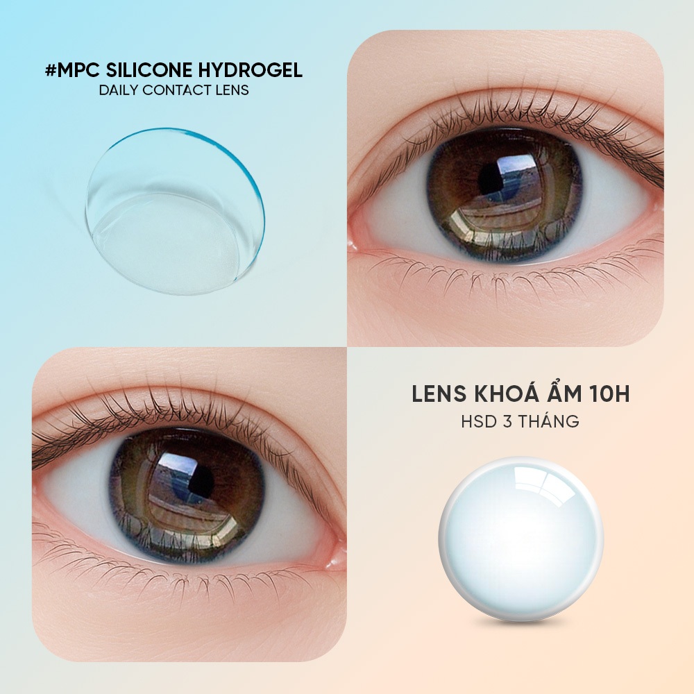 [1 chiếc] Kính áp tròng khoá ẩm 10H 3 Tháng Cận Loạn Màu Trong Suốt CARASE, Clear (Lens Cận Outlet) -