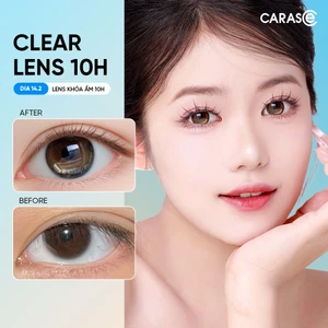 Kính áp tròng khoá ẩm 10H 3 Tháng Cận Loạn Màu Trong Suốt CARASE, Clear (Lens Cận Outlet) -
