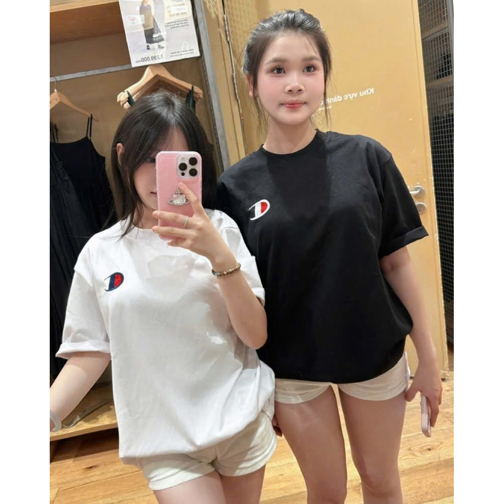 Áo Thun Champion Hàng Loại 1 Chất Vải Cotton Form Rộng Unisex Định Lượng 260gsm
