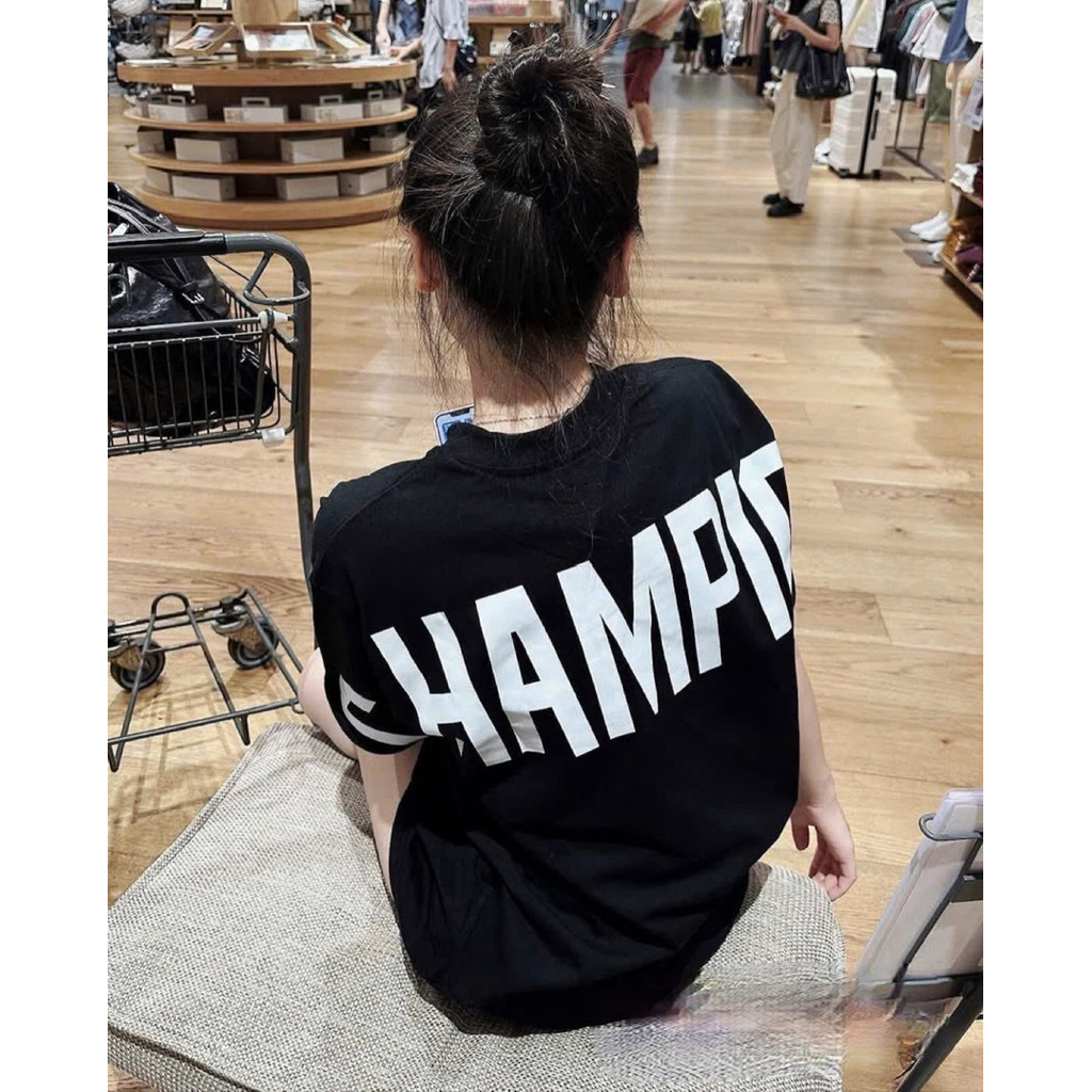 Áo Thun Champion Hàng Loại 1 Chất Vải Cotton Form Rộng Unisex Định Lượng 260gsm