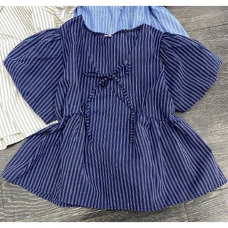 Áo babydoll kẻ sọc ty phồng siu xinh