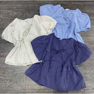 Áo babydoll kẻ sọc ty phồng siu xinh
