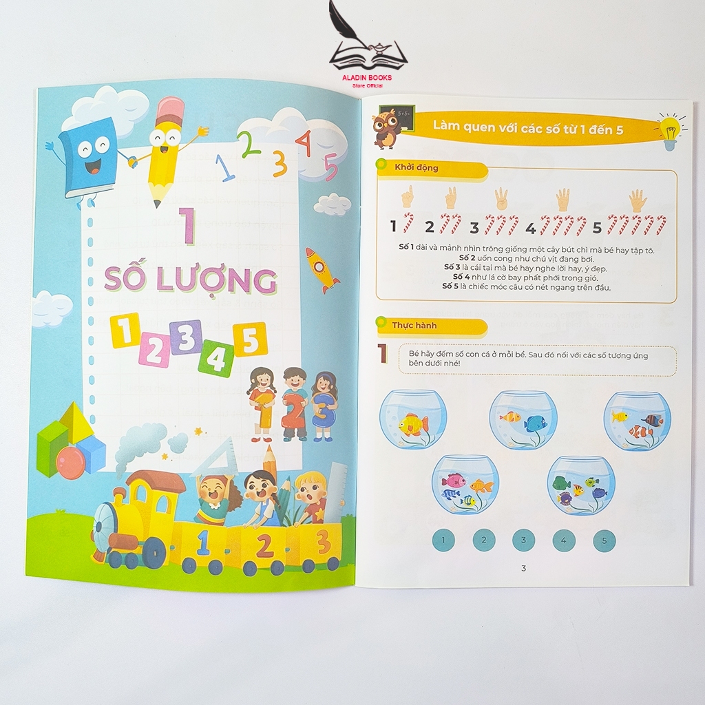 Sách Toán Tư Duy Cho Bé 3-6 Tuổi - Phát Triển Tư Duy Toán Học Toàn Diện- Quà Tặng Bảng Tóm Tắt Toán