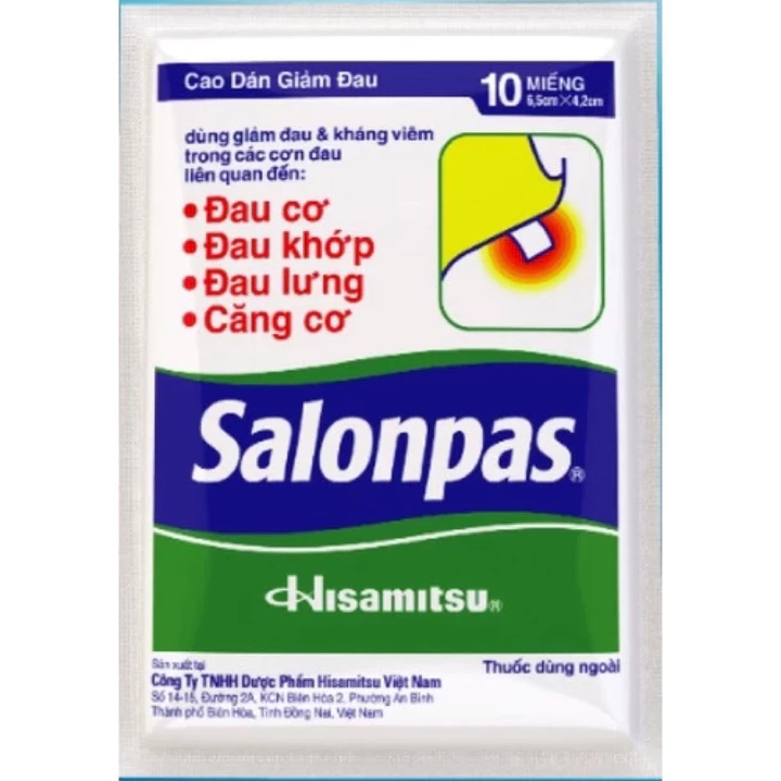 Salonpas 2 gói cao dán giảm đau